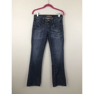 Vigoss Jeans Womens 3/4 Jeans Dark Wash Pocket Detail Front‎ Open Back Pocket